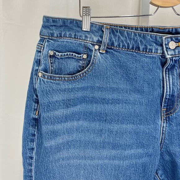 TALBOTS Everyday Relaxed Jeans Zip Fly Medium Wash Blue Petite Plus 18 18WP - Picture 5 of 10